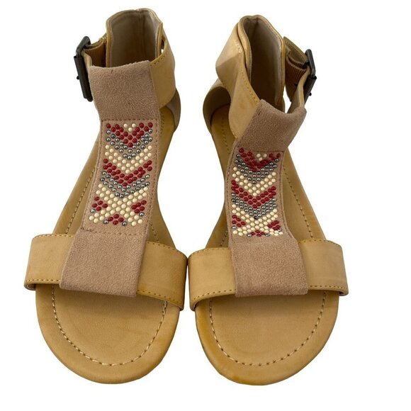 Michael Antonio Flip Flop Boho Beaded Sandles Summer Slippers Beach Shoes Size 6 - Picture 3 of 11